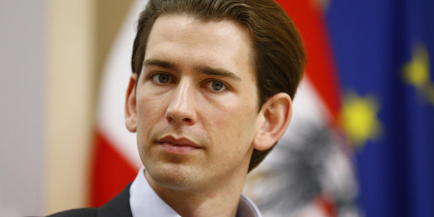 Austrian Minister for Europe, Integration and Foreign Affairs Sebastian Kurz listens during a news conference on migrants' integration in Vienna, Austria, November 19, 2015. REUTERS/Heinz-Peter Bader