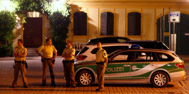 Police secure the downtown area after an explosion in Ansbach, near Nuremberg, Germany July 25, 2016. REUTERS/Michaela Rehle