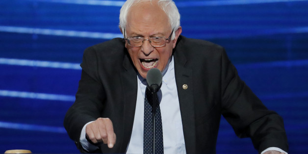 Former Democratic presidential candidate, Sen. Bernie Sanders, I-Vt., speaks during the first day of the Democratic National Convention in Philadelphia , Monday, July 25, 2016. (AP Photo/J. Scott Applewhite)