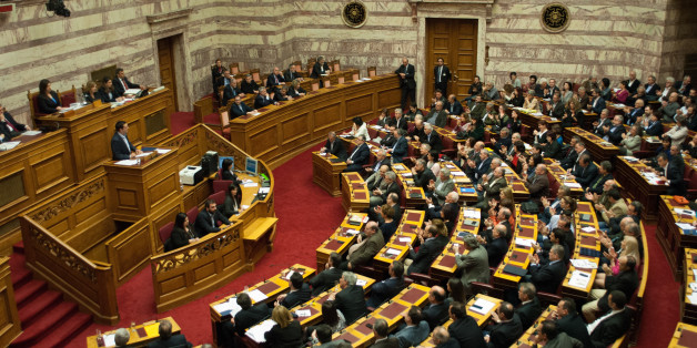 HELLENIC PARLIAMENT, ATHENS, ATTICA, GREECE - 2015/03/30: The Greek Prime Minister Alexis Tsipras presented a session to the countrys parliament about the discussions with the country's creditors. He also wanted an 'honest compromise' as the cash-strapped country battled with eurozone creditors over a new bundle of the reforms that are needed to solve vital bailout funds. (Photo by Wassilis Aswestopoulos/Pacific Press/LightRocket via Getty Images)