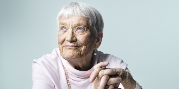 Mature woman thinking of all the good she has done and seen in life.