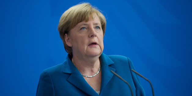 German Chancellor Angela Merkel at the Chancellery in Berlin after a shooting rampage at the Olympia shopping mall in Munich, Germany July 23, 2016. REUTERS/Stefanie Loos