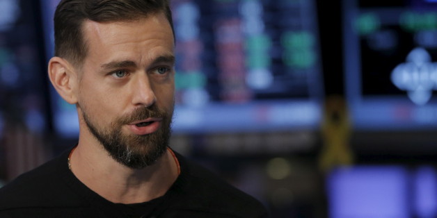 Jack Dorsey, CEO of Square and CEO of Twitter, speaks during an interview with CNBC following the IPO for Square Inc., on the floor of the New York Stock Exchange November 19, 2015. Square Inc priced shares at $9 for its initial public offering, about 25 percent less than it had hoped, as it struggled to win over investors skeptical about its business and valuation before trading begins on Thursday. REUTERS/Lucas Jackson