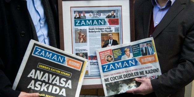 Le journal Zaman dans sa version éditée en Allemagne, le 5 mars 2016