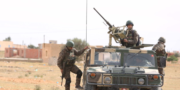 Soldiers patrol after Monday's attack by Islamic State militants on army and police barracks in the town of Ben Guerdan, Tunisia, near the Libyan border March 8, 2016. REUTERS/Zoubeir Souissi REUTERS/Zoubeir Souissi