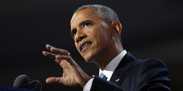 President Barack Obama speaks during the third day session of the Democratic National Convention in Philadelphia, Wednesday, July 27, 2016. (AP Photo/Carolyn Kaster)
