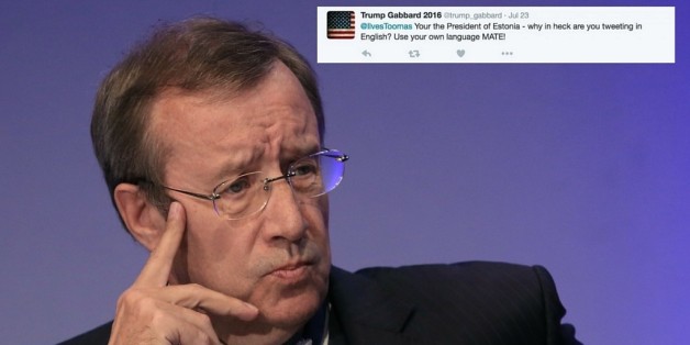 Amerikaner beleidigt Toomas Hendrik, den Präsident von Estland, über Twitter.