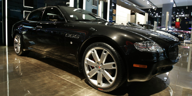 The Maserati Quattroporte Sport GT is shown on display at the North American International Auto Show in Detroit, Monday, Jan. 9, 2006. (AP Photo/Paul Sancya)