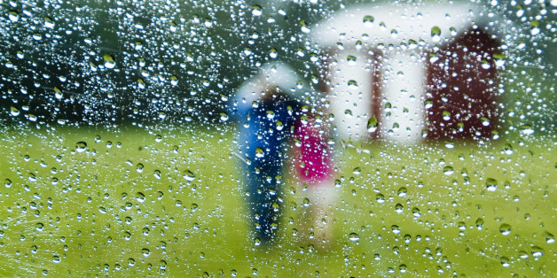 Sudden rainstorm in summer