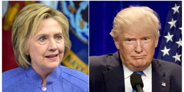 Un photomontage de photos de la candidate démocrate à la Maison Blanche Hillary Clinton, le 15 juillet 2016 et de son rival républicain Donald Trump, le 13 juin 2016