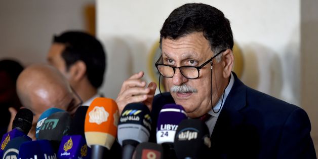 Libyan Prime Minister Fayez al-Sarraj speaks during a press conference following his meeting with representatives of Libyan political parties on July 17, 2016 in Tunis.The UN hosted a second day of talks on Libya with the aim of creating a 'unified' army in a country wracked by internal divisions and a jihadist threat. / AFP / FETHI BELAID (Photo credit should read FETHI BELAID/AFP/Getty Images)