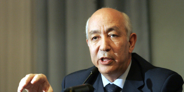 Morocco's Prime Minister Driss Jettou gestures during a news conference in Helsinki, April 7, 2006. Jettou is on a one-day visit to Finland. FINLAND OUT NO THIRD PARTY SALES REUTERS/Kalle Parkkinen/Lehtikuva