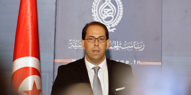 Tunisia's Prime Minister-designate Youssef Chahed speaks during a news conference after his meeting with Tunisia's President Beji Caid Essebsi (not pictured) in Tunisia, Tunis August 3, 2016. REUTERS/Zoubeir Souissi