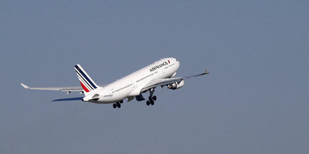 An Air France passenger jet takes off from the Charles-de-Gaulle International Airport in Roissy, France, October 2, 2015. Air France will announce significant job cuts on Monday after the failure of talks with pilots to boost productivity, the head of parent Air France-KLM told French radio on Friday. Air France, like other traditional carriers, faces intense competition from low-cost rivals on regional routes and from Middle East airlines for long-haul passengers. REUTERS/Stephane Mahe