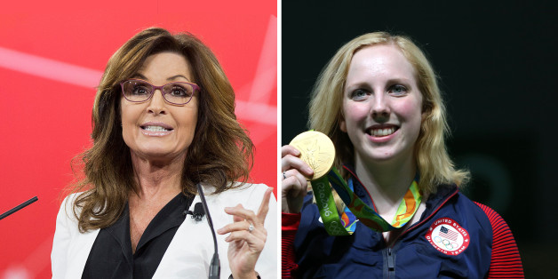 Il n'y avait que Sarah Palin pour faire de la récup' pro-armes à feu avec la 1ère médaille des JO