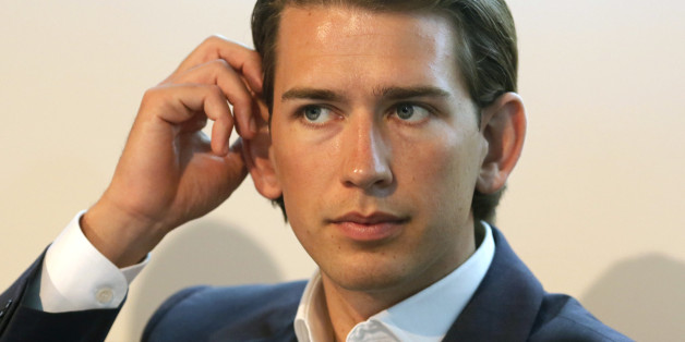 Austrian Foreign and Integration Minister Sebastian Kurz attends a news conference in Vienna July 28, 2014. Kurz presented Austria's 2014 integration report to the public. REUTERS/Leonhard Foeger (AUSTRIA - Tags: POLITICS)