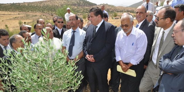 Le ministre de l'Agriculture Aziz Akhannouch lors d'une visite à Tadla lors de la phase d'études de l'agropole de la région