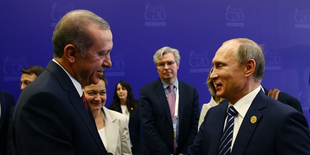 Poutine et Erdogan au sommet du G20 à Antalya en Turquie, le 16 novembre 2015
