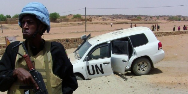 Un soldat de la Minusma, le 14 juillet 2016, près de Kidal
