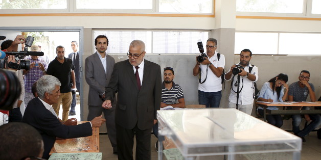 Abdelillah Benkirane, secretary-general of the Islamist Justice and Development party (PJD), arrives at a polling station in Rabat September 4, 2015. REUTERS/Youssef Boudlal