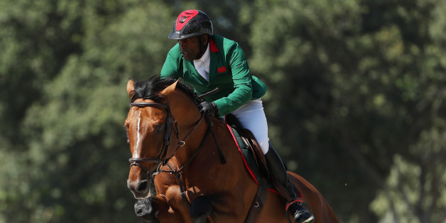 RIO DE JANEIRO, BRAZIL - AUGUST 14: Abdelkebir Ouaddar of Morocco riding Quickly de Kreisker competes during the Jumping Individual and Team Qualifier on Day 9 of the Rio 2016 Olympic Games at the Olympic Equestrian Centre on August 14, 2016 in Rio de Janeiro, Brazil. (Photo by Christian Petersen/Getty Images)