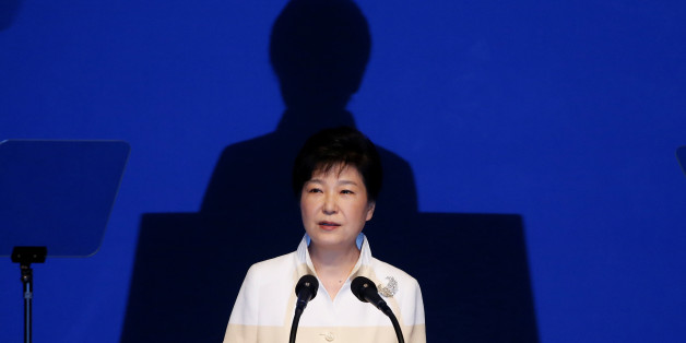 South Korean President Park Geun-hye delivers a speech during a ceremony marking the 71st anniversary of liberation from Japan's 1910-45 colonial rule, following the end of World War Two, on Liberation Day in Seoul, South Korea, August 15, 2016. REUTERS/Kim Hong-Ji