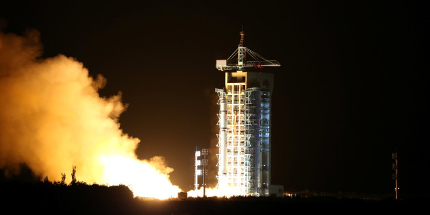 World's first quantum satellite is launched in Jiuquan, Gansu Province, China, August 16, 2016. China Daily/via REUTERS ATTENTION EDITORS - THIS IMAGE WAS PROVIDED BY A THIRD PARTY. EDITORIAL USE ONLY. CHINA OUT.