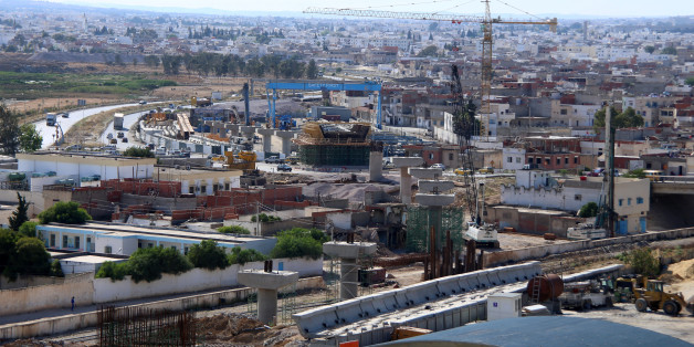 A general view shows the construction of a bridge in Tunis, Tunisia, May 16, 2016. REUTERS/Zoubeir Souissi