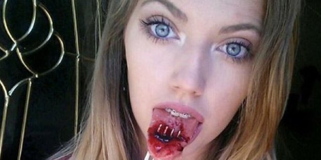 Le maquillage gore de Tiffany Baze