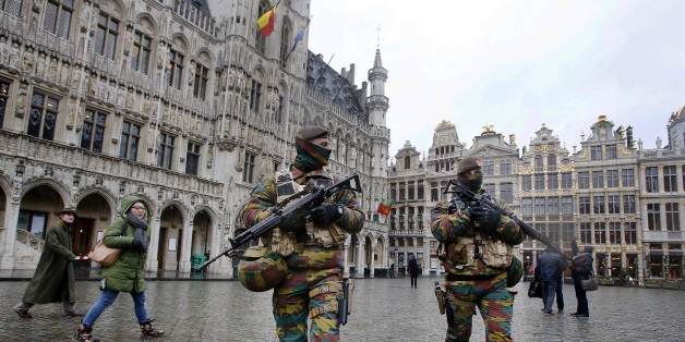 La police belge à Bruxelles après les attentats du 22 mars
