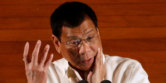 Philippine President Rodrigo Duterte speaks during his first State of the Nation Address at the Philippine Congress in Quezon city, Metro Manila, Philippines July 25, 2016. REUTERS/Erik De Castro