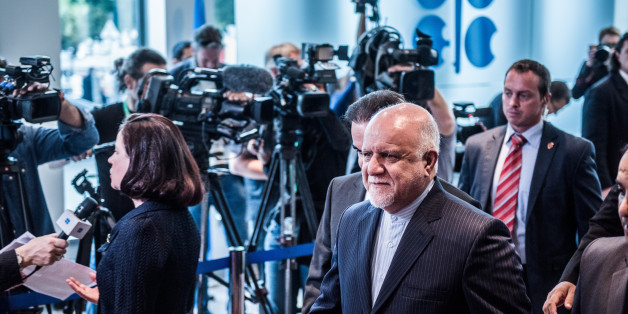 Bijan Namdar Zanganeh, Iran's petroleum minister, center, arrives for the 169th Organization of Petroleum Exporting Countries (OPEC) conference in Vienna, Austria, on Thursday, June 2, 2016. Saudi Arabia is ready to consider a surprise deal with fellow OPEC members, attempting to mend divisions that had grown so wide many dubbed the group as good as dead. Photographer: Akos Stiller/Bloomberg via Getty Images