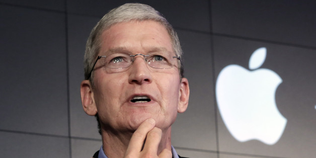 FILE - In this April 30, 2015 file photo, Apple CEO Tim Cook responds to a question during a news conference at IBM Watson headquarters, in New York. The dispute over whether Apple must help the FBI hack into a terror suspect's iPhone is about to play out in a Southern California courtroom. The hearing Tuesday, March 22, in U.S. District Court in Riverside is the first in the battle that has seen Cook and FBI Director James Comey spar over issues of privacy and national security. (AP Photo/Richa