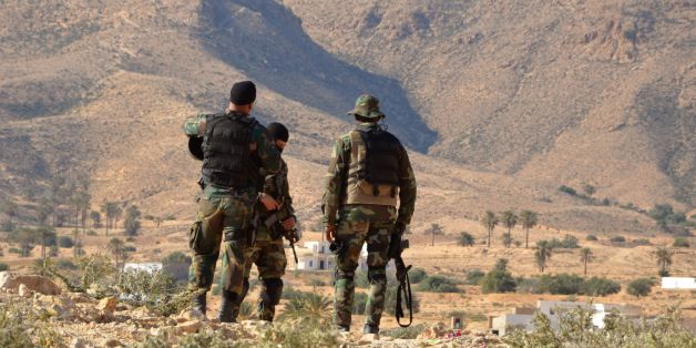 Special forces from the Tunisian National Guard take part in a security sweep in the mountainous Tounine area, some 30 kilometres (20 miles) south of the coastal town of Gabes, on February 2, 2016.Tunisian forces have killed three suspected jihadists during an ongoing operation in the Gabes region in which one of their men was wounded, the interior ministry said. / AFP / FATHI NASRI (Photo credit should read FATHI NASRI/AFP/Getty Images)