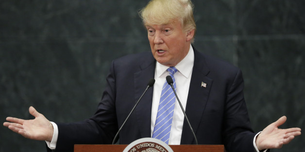 U.S. Republican presidential nominee Donald Trump speaks at a press conference with Mexico's President Enrique Pena Nieto at the Los Pinos residence in Mexico City, Mexico, August 31, 2016. REUTERS/Henry Romero