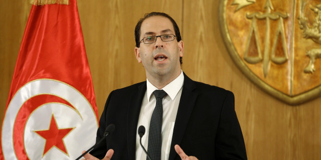 Tunisia's Prime Minister-designate Youssef Chahed speaks during a news conference after his meeting with Tunisia's President Beji Caid Essebsi (not pictured) in Tunis, Tunisia August 20, 2016. REUTERS/Zoubeir Souissi
