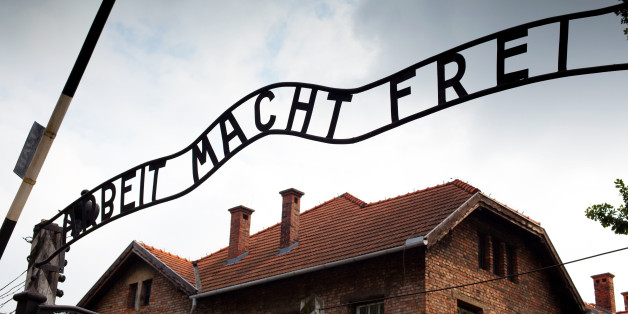 Entrance sign at Auschwitz