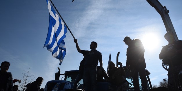 In this Thursday, Jan. 28, 2016, file photo a protesting farmer waves a Greek flag during a rally in the northern Greek city of Thessaloniki. Combine a rapidly aging population, a depleted work force and leaky finances and any countryâs pension system would be in trouble. For debt-hobbled, unemployment-plagued Greece, itâs a nightmare.(AP Photo/Giannis Papanikos)
