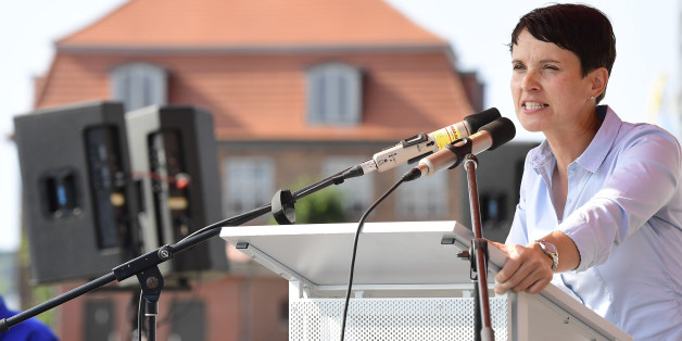 AfD-Chefin Frauke Petry bei einer Wahlkampfveranstaltung in Mecklenburg-Vorpommern