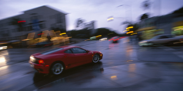 Car in motion (blurred motion)