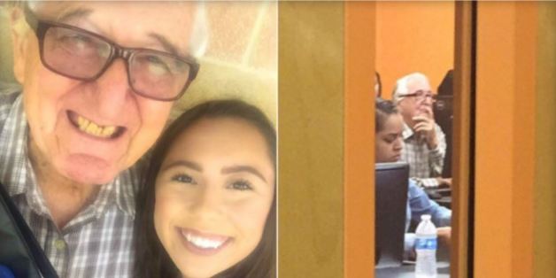 Melania Salazar n'est pas peu fière d'avoir effectué sa rentrée universitaire aux côtés de son grand-père.