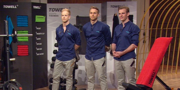 Florian Goecke, Lennart Rieper und Paul Dudda wollen mit ihrem neuen Sporthandtuch euren Besuch im Fitnessstudio besser machen