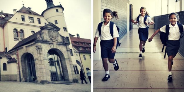 Das Bild zeigt das private Gymnasium Neubeuern. Immer mehr Eltern schicken ihre Kinder auf Privatschulen.