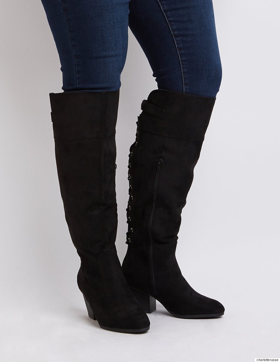 thigh high boots wide calf no heel