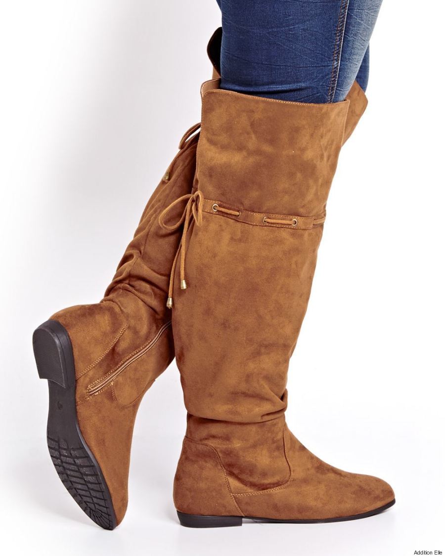 wide extended calf boots