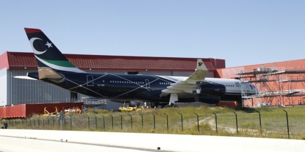 Photo du luxueux A340 prise à Rivesaltes, près de Perpignan, le 14 octobre 2015