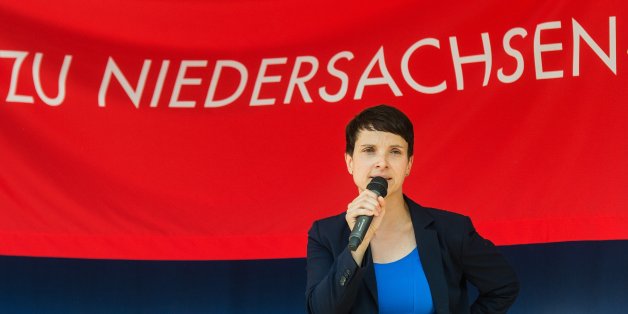 Die AfD-Politikerin Faue Petry beim Wahlkampf in Niedersachen
