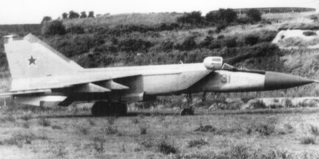 ** FILE ** A Soviet Air Force jet fighter Mig-25 "Foxbat" rests at end of field of Hakodate airport on the southern tip of Hokkaido, Japan's northern most main island, Monday, September 06, 1976, after it made an emergency landing and overran the runway of the airport. (AP-Photo/mbr-asahi)