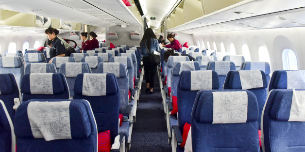 CHENGDU, CHINA - MAY 26: (CHINA OUT) The images shows the Boeing 787-9 Dreamliner inside at Chengdu Shuangliu International Airport on May 26, 2016 in Chengdu, Sichuan Province of China. China's first medium-sized Boeing 787-9 Dreamliner aircraft purchased by Air China from Boeing Factory, America, makes the first flight named CA4102 from Beijing to Chengdu after nearly three hours on Thursday. The Boeing 787-9 is the latest model of Boeing 787 series. Air China will schedule the aircraft to op