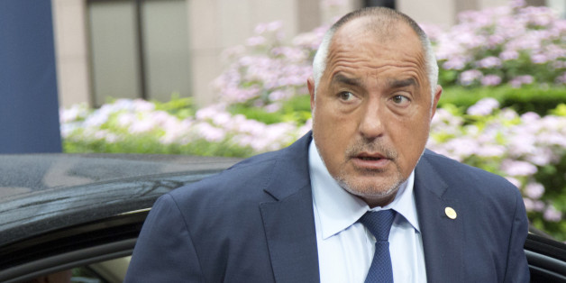 Bulgarian Prime Minister Boyko Borisov, right, arrives for an EU summit in Brussels on Wednesday, June 29, 2016. European Union leaders are meeting without Britain for the first time since the British referendum to rethink their bloc and keep it from disintegrating after Britainâs unprecedented vote to leave. (AP Photo/Geoffroy Van der Hasselt)